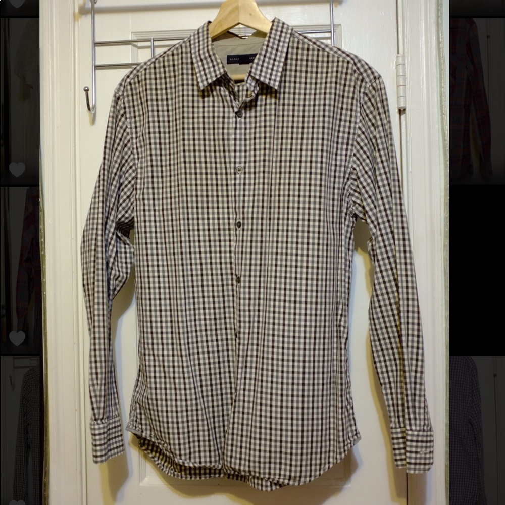 Banana Republic Black&White Plaid Shirt